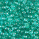 Glass seed beads 8/0 (3mm) Transparent ocean green